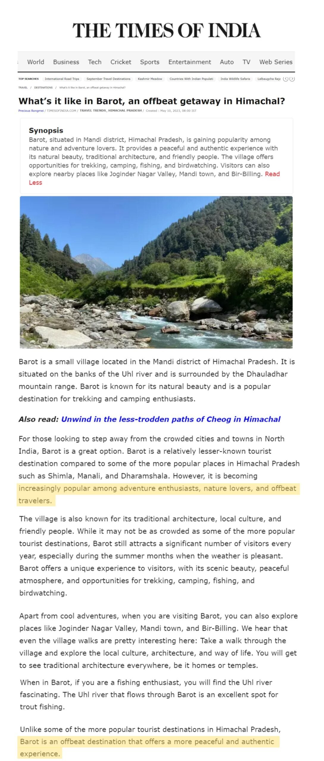 Barot and Jhatingri